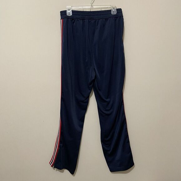 Tommy Hilfiger Blue Vintage 90s Nylon Track Pants Side Logo Mens Medium Y2K 2002 - Picture 6 of 11